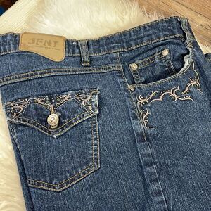 JEANS FOR NEW TIME Embroidered Embellished Jeans Ladies Size 10 Blue